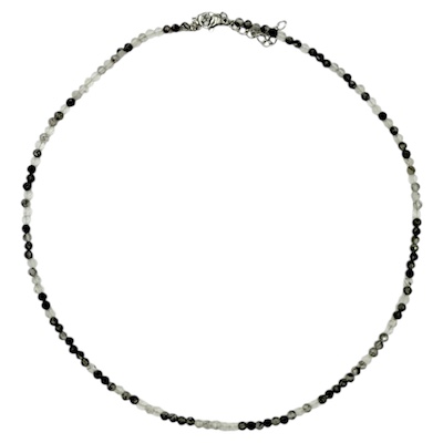 3mm Moon Stone Faceted Semi-Precious Stone Necklace